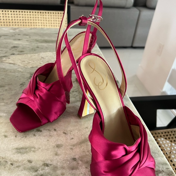 Sam Edelman , Rasberry sandals, size:10. - Picture 2 of 5